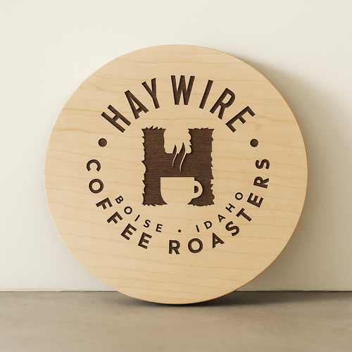 Custom Wood Engraved Logo Sign